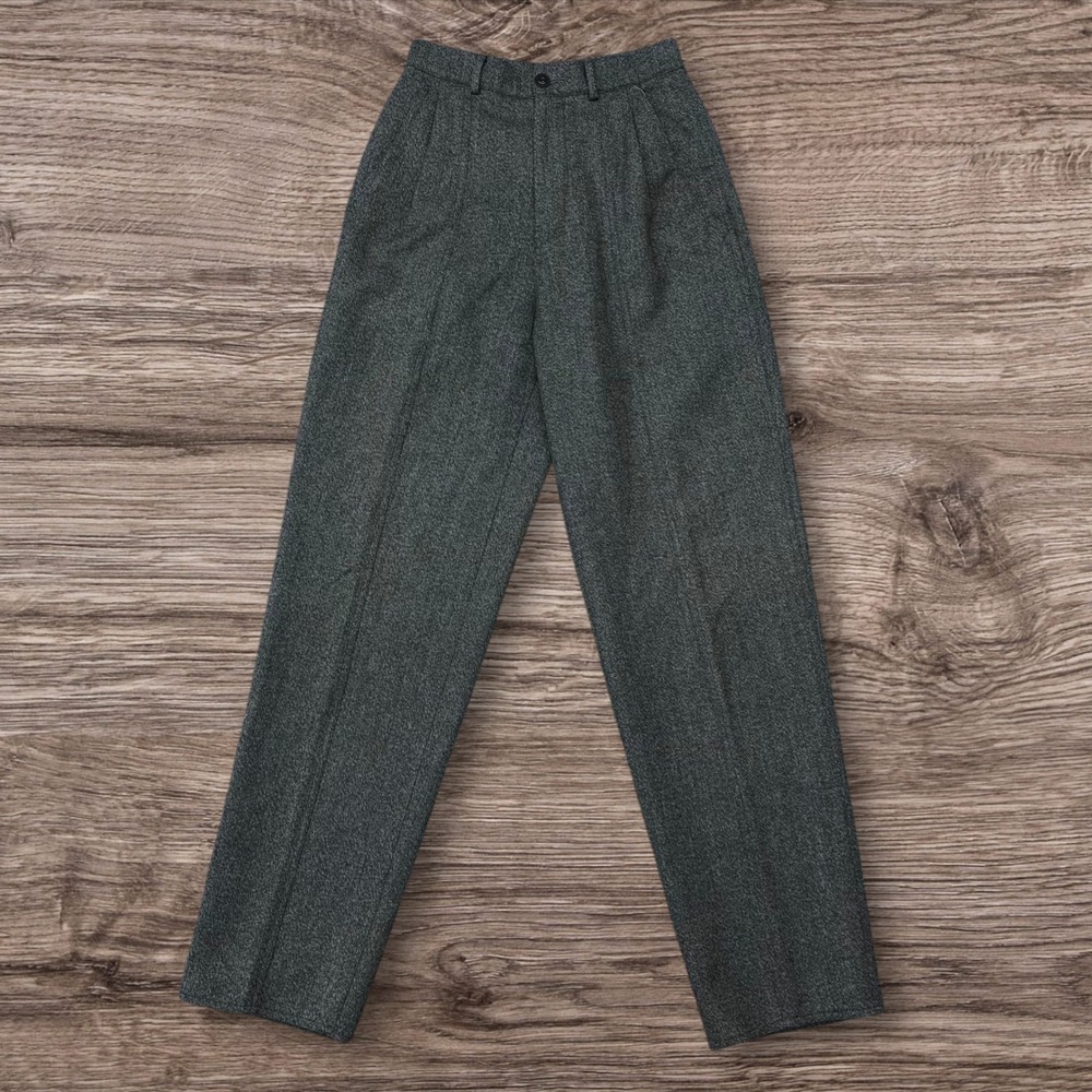 Vtg The North Face Endurance Comstock Wool Pleated Trousers Womens Sz 6 (26x30)